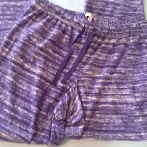 Purple and white lounge pants